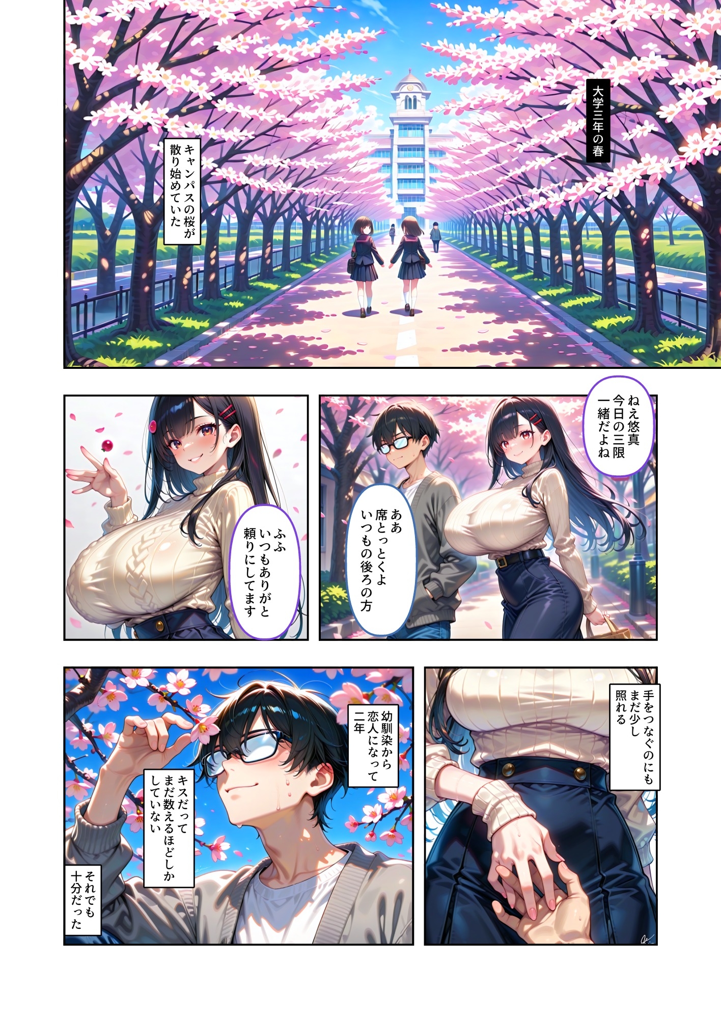 強雄に奪われた青春~彼女と幼馴染が寝取られて強雄ハーレムの一員になるまで~ サンプル画像 001