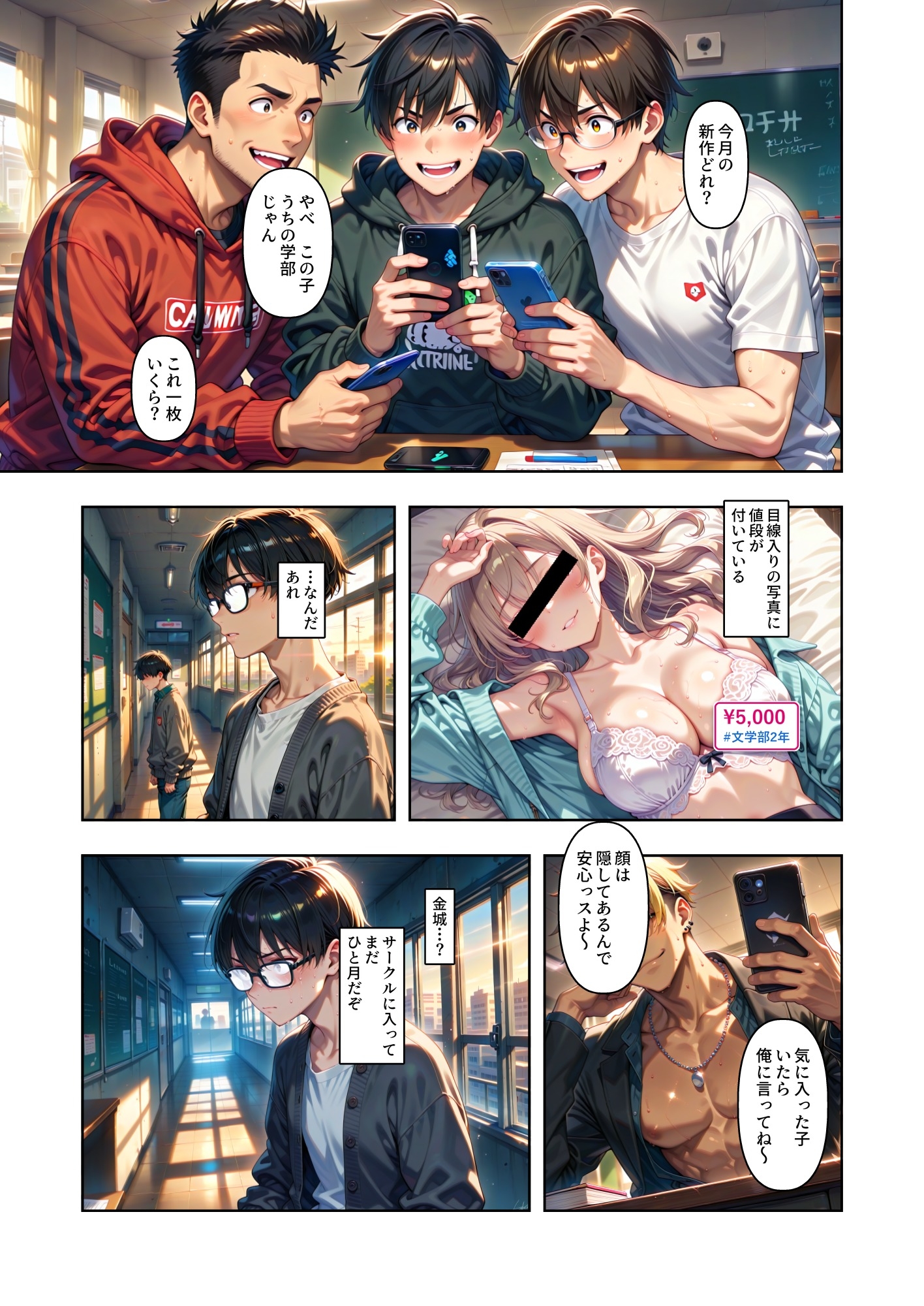 強雄に奪われた青春~彼女と幼馴染が寝取られて強雄ハーレムの一員になるまで~ サンプル画像 003